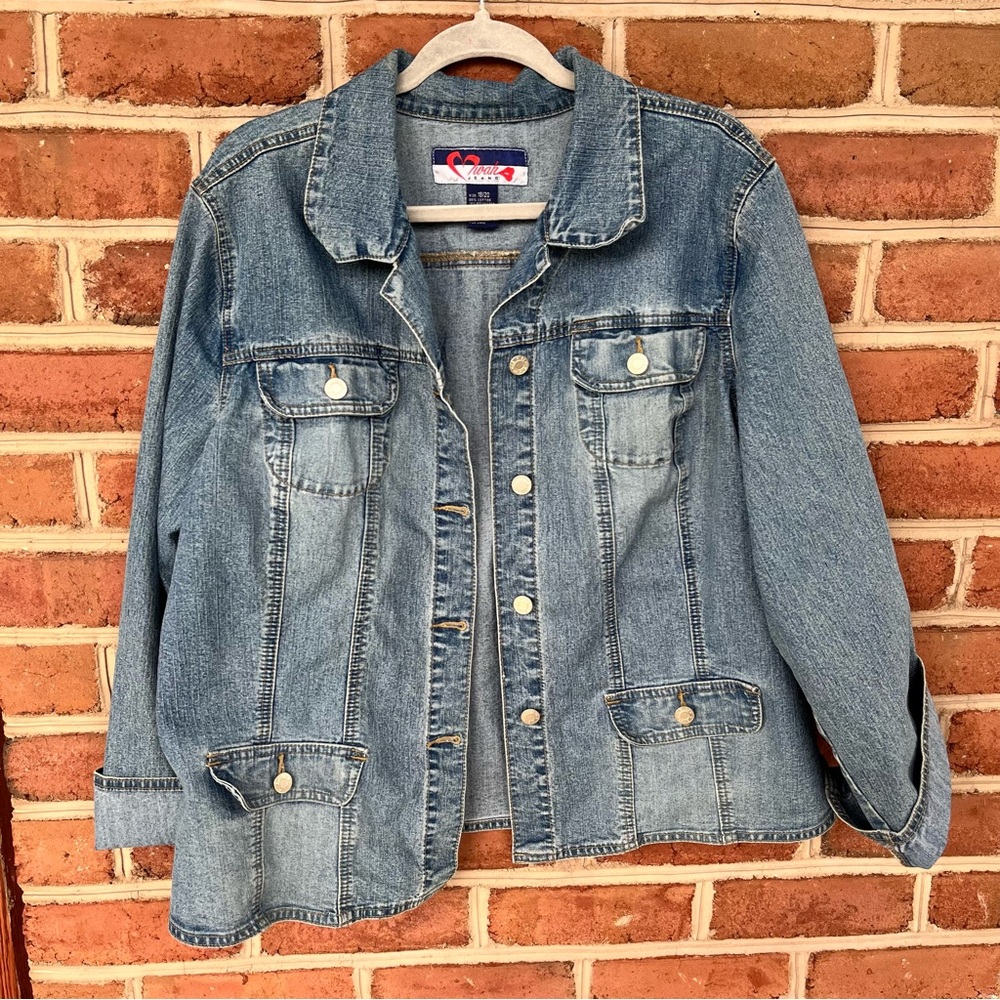 WAH jeans light weight jean jacket 18/20